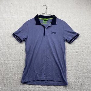 Hugo Boss Polo Shirt Men’s Sz M Purple / Blue Modern Fit Casual Short Sleeve
